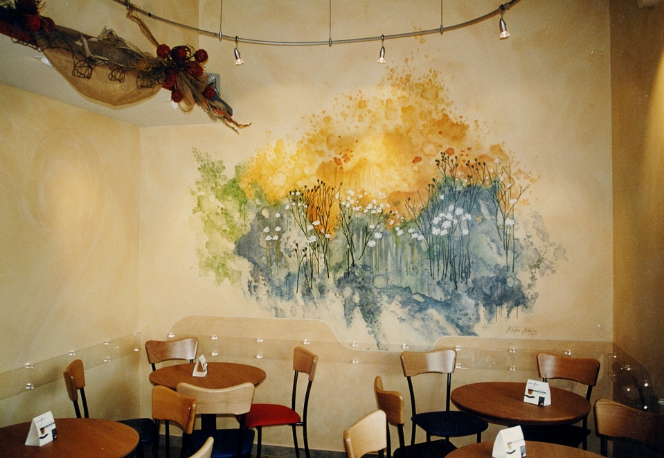 moderne Wandmalerei Moderne und antike Wandmalerei