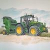 Wandgemälde Traktor, ca. 4 m x 1,70 m, nähe Gars am Inn 2020